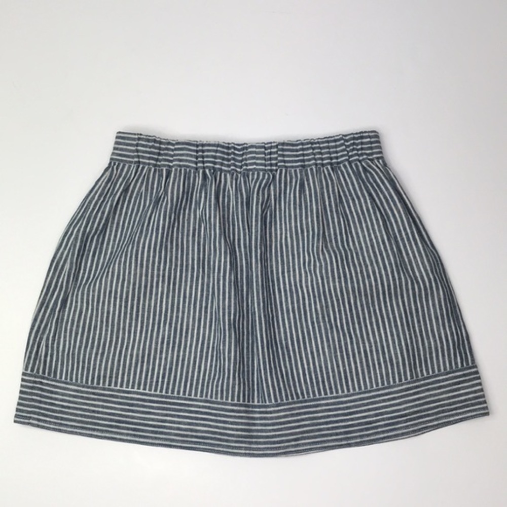 J. CREW Factory Blue/White Striped Linen Skirt XS - Picture 2 of 6